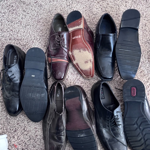 Aldo Men\'s Black Leather Dress Shoes lot main image 8